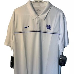 Nike Men's Kentucky Wildcats Dri-Fit Sideline White Polo Size XL
